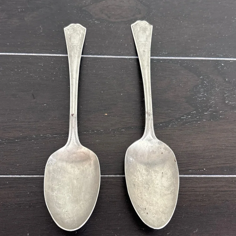 Rogers‎ Nickel Silver INS485 (Silverplate) International Silver 2 Serving Spoons